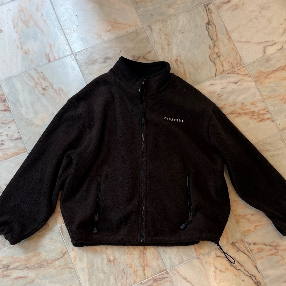 Miu Miu Oversized Dark Brown fleece Jacket